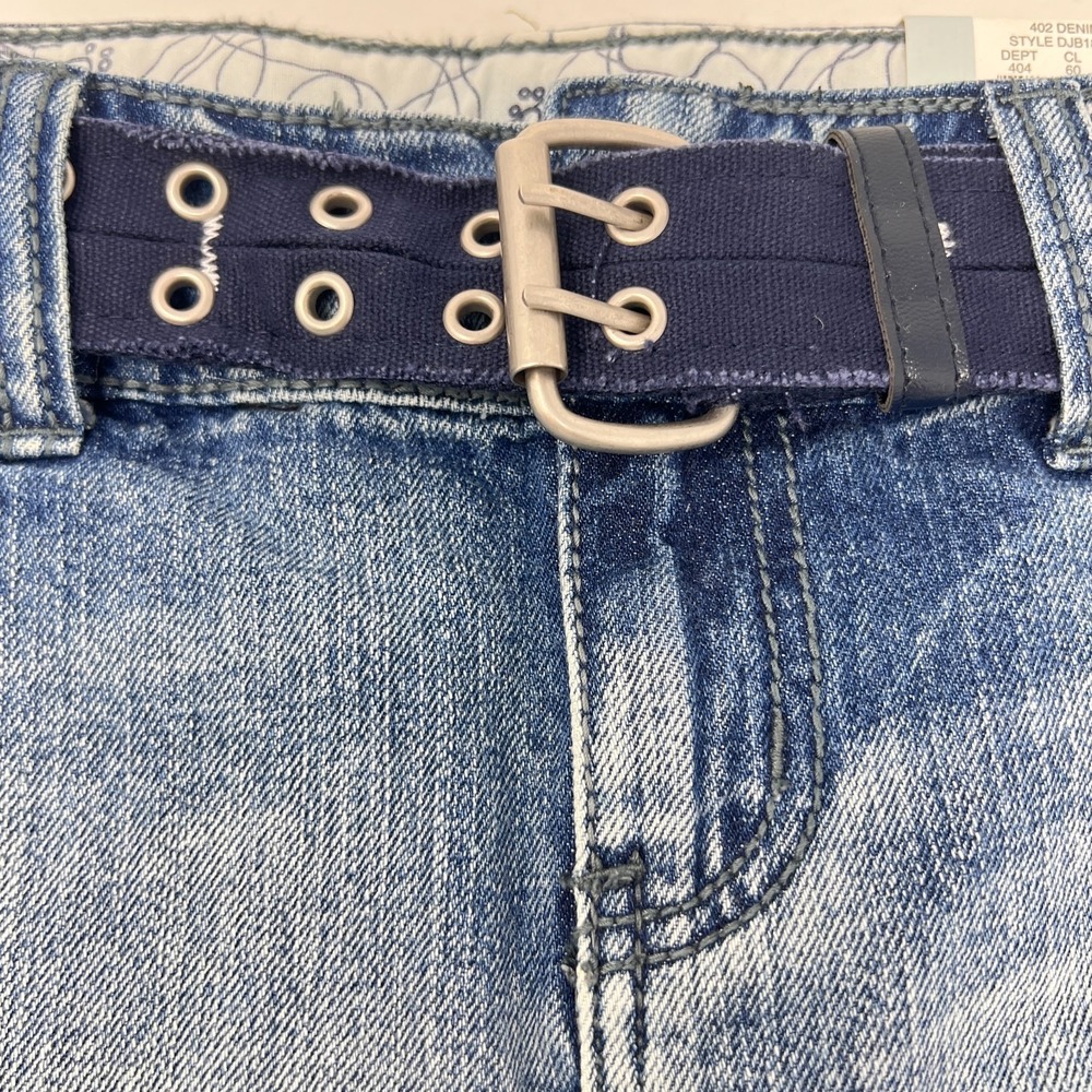 So Wear It Declare It Denim Stretch Mini Skirt With Belt Size 7 NWT - Picture 7 of 16